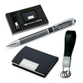 3 Piece Gift Set - Leather Card Case/ Leather Key Ring